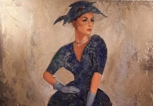 OlgaSchnyder verführerisch in blau 100x120 cm